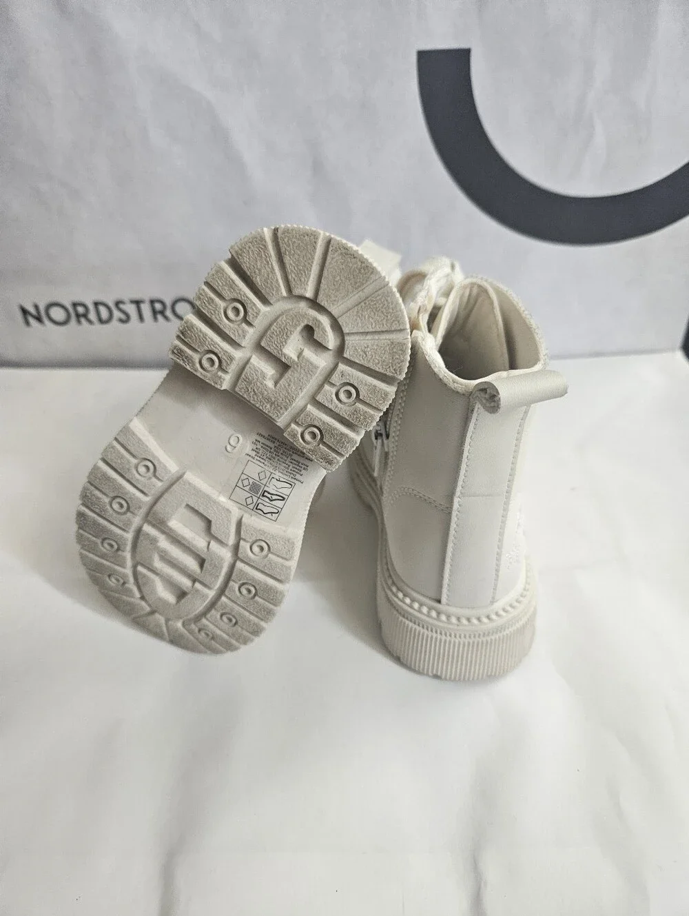 Toddler Girls Combat Boot With Star Design Embroidery